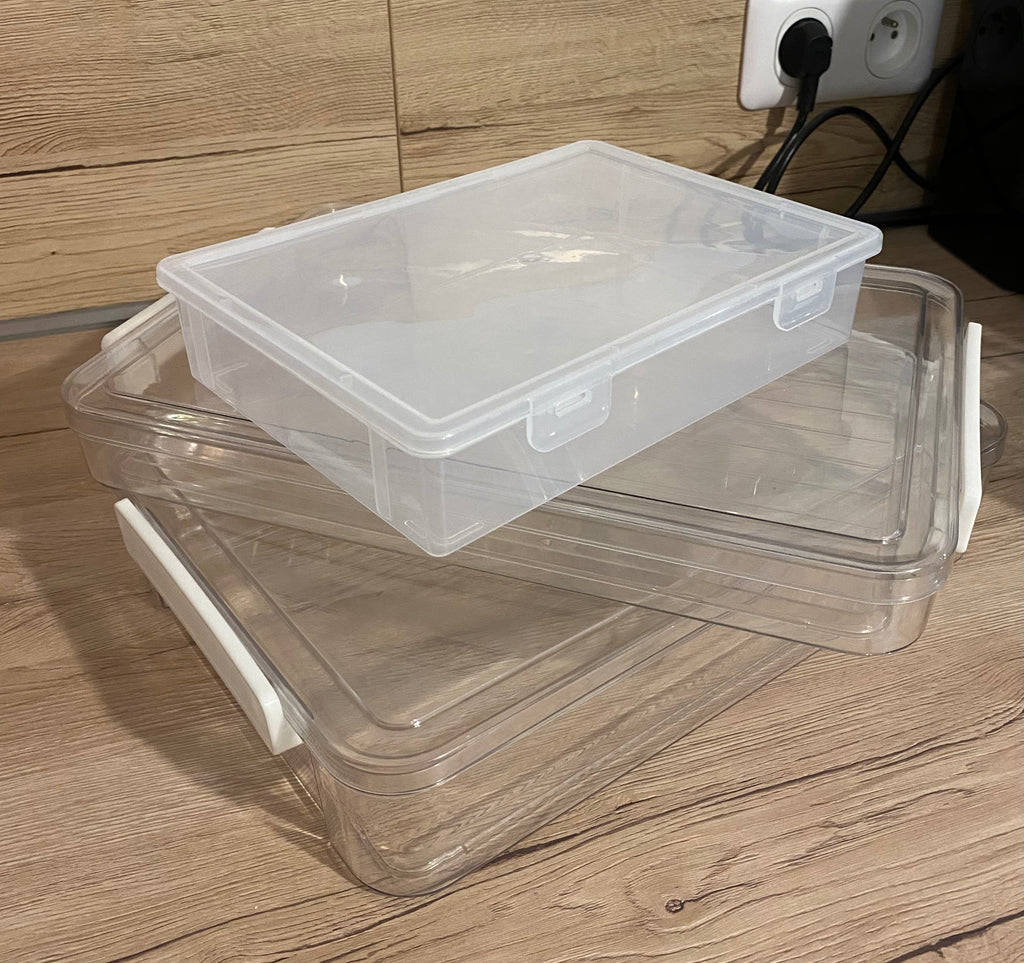 boite de rangement papier document transparent pour bureau