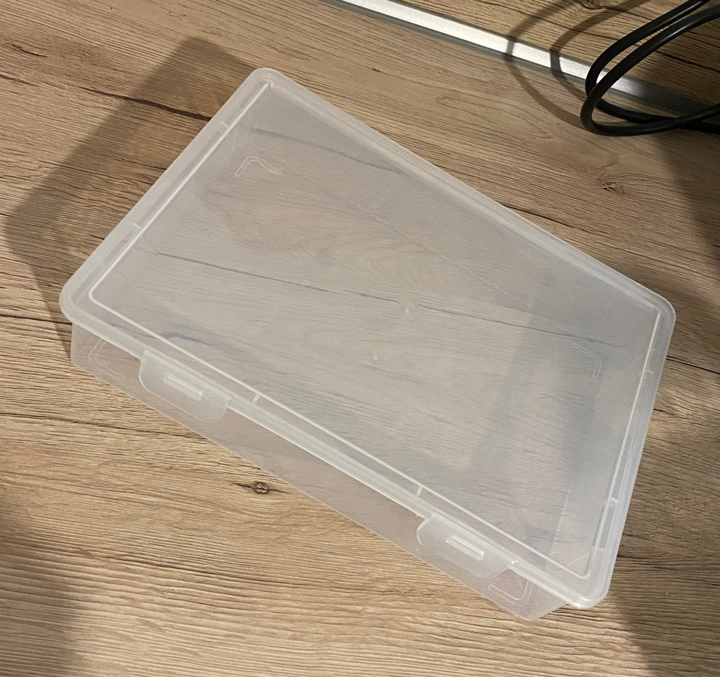 boite de rangement papier document transparent pour bureau