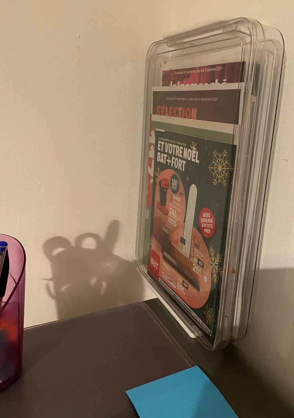 boite de rangement papier document transparent pour bureau