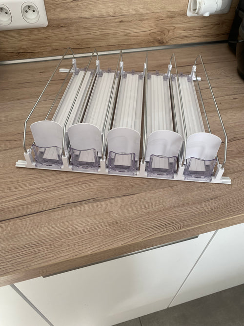 Organisateur de canettes coulissant- rangement pratique pour frigo et placard